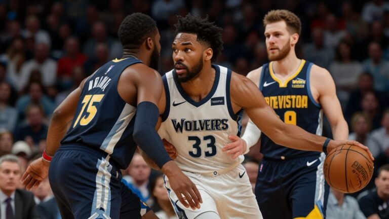 timberwolves vs denver nuggets match player stats